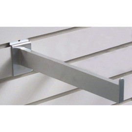 Slatwall Faceouts Display Arm 12" Satin Chrome