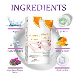 Crema Aclaradora de Partes Intimas de Axilas, Crema para Manchas Oscuras en La Cara, Aclarador para Áreas Íntimas, Cuello, Axilas, Codos, Muslos Internos y Rodillas - 50ML/1.8 FL.Oz (2 PCS)