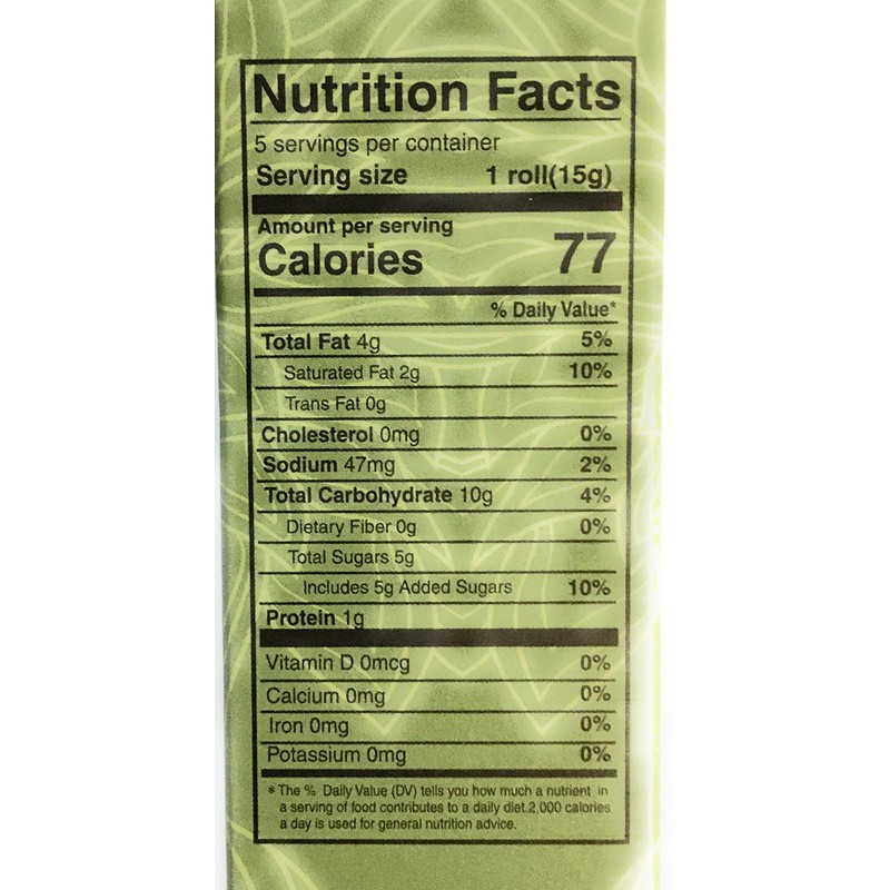 Toko Matcha Cookie Rolls 2.64 Oz(2 Pack)