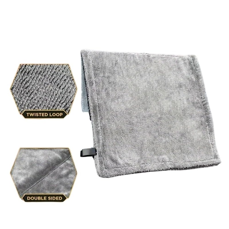 RJP Giant Twisted Loop Microfibre Towel - Fast Streak-Free Car