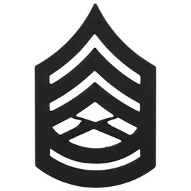 Marine Corps (USMC) chevron black Scratch Resistant GYSGT Gunnery Sergeant E7