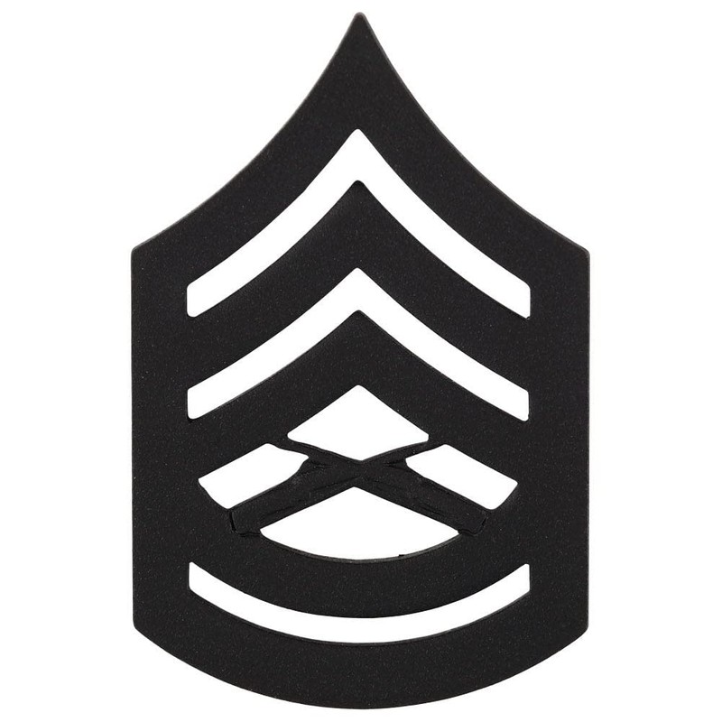 Marine Corps (USMC) chevron black Scratch Resistant GYSGT Gunnery Sergeant