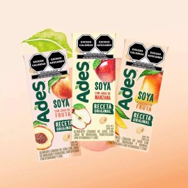 Ades Bebida De Soya Con Jugo De Frutas Ades 36 Pz De 200ml