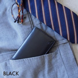 Arnold Palmer APC-3207 Business Card Holder, Card Case, Sheepskin, Black