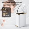 CEROELDA Small Bathroom Trash Can with Lid Soft Close-5L/1.3 Gal