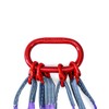 QWORK 5Ft Sling With 4 Legs Grab Hook and Adjuster,