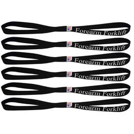 Forearm Forklift FFLH246 LoopHolz Soft Loop Straps for Motorcycles, UTV's, Quads, Generators and Other Equipment for Lengthening Tie-Downs and Bungee Cords, 24-Inch, Pack of 6, Black