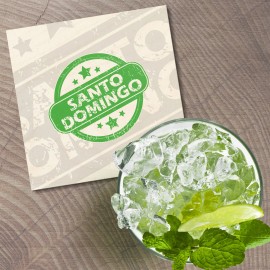 Unbranded Santo Domingo Grunge Travel 4'' X 4'' Square Wooden Coaster