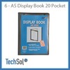 6 A5 Display Book Presentation Folder 20 Pocket - Black