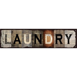 Vintage Tin Sign Retro Metal Laundry Signs for Home Decor Stylish Wall Art Plaques Ideal Gift for Home Bathroom Kitchen and Gothic Wall Decor in Every Room 16x4in