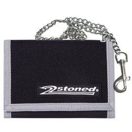 2Stoned Wallet Embroidered with Chain and Velcro Fastening Camo Gym Bag for Adults and Children, black, m