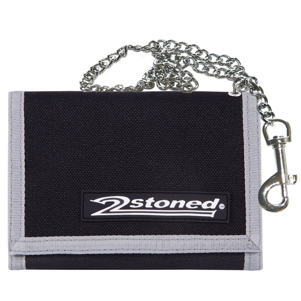 2Stoned Wallet Embroidered with Chain and Velcro Fastening Camo Gym
