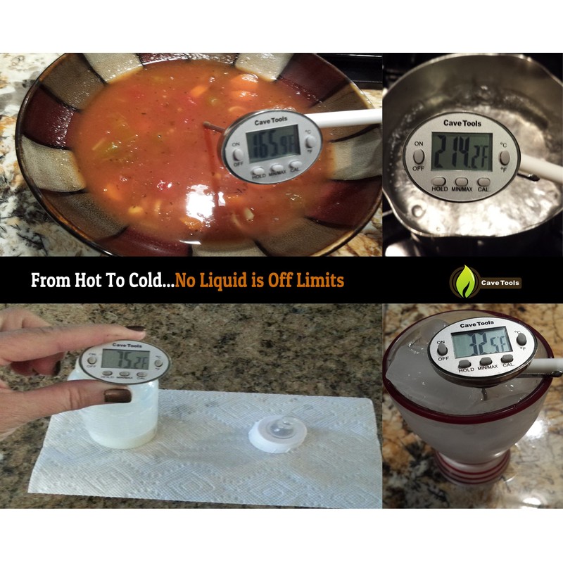 Instant Read Digital Thermometer for Cooking BBQ Grilling Candy Chocolate
