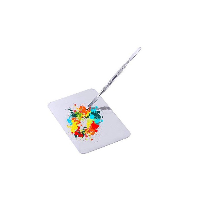 Paleta de Maquillaje Pequeña Espátula Cosmética de Acero Inoxidable Forma