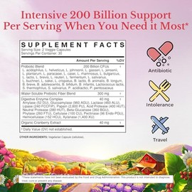 Vitalitown Women’s Probiotics | 200 Billion CFUs 30 Strains | 60 ct | Shelf Stable, Acid Resistant | Replenish Good Critter, Intensive Digestive & Vag
