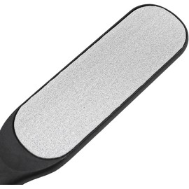 Foot File Callus Remover Stainless Steel Foot Rasp Dual Sided Foot Pedicure Scrubber Tool Foot Exfoliator Pedicure Tool (Black, One size)