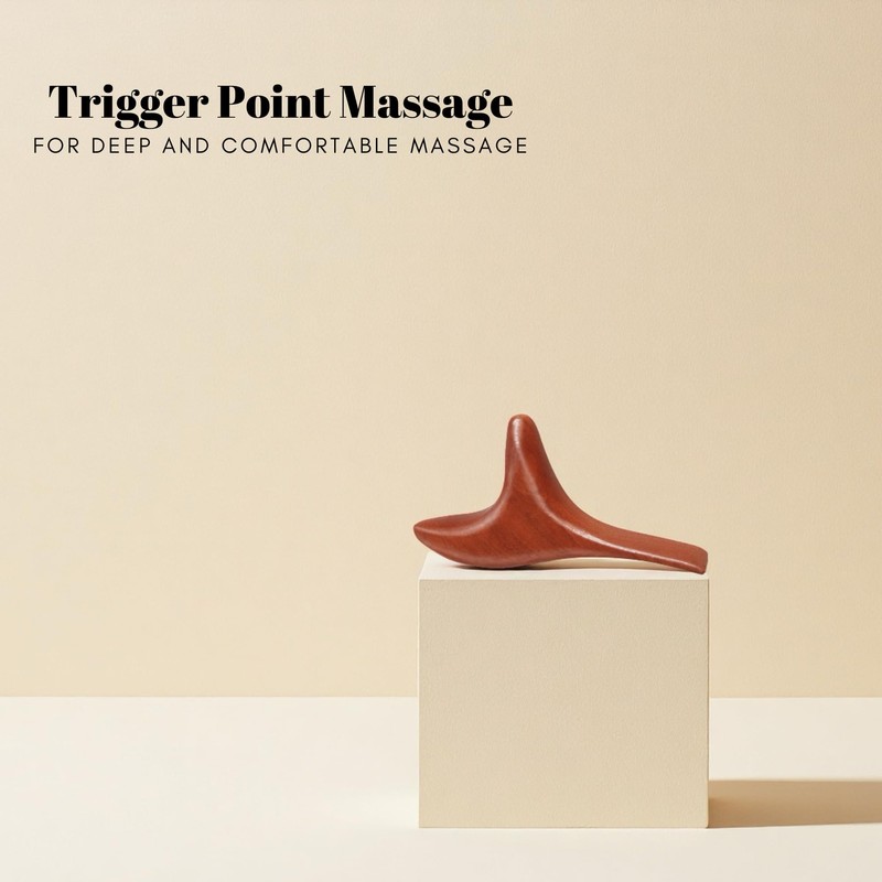 Wooden Trigger Point Hand Massager Massage Aid Wood Therapy Massage