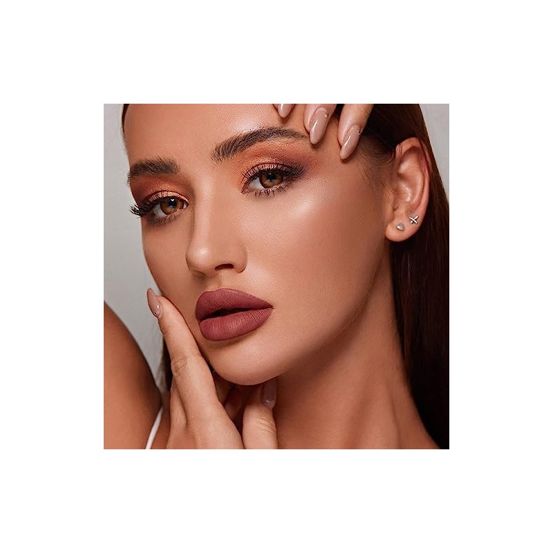 MAKI YIKA- Lápiz labial marrón nude para mujer, lápiz labial