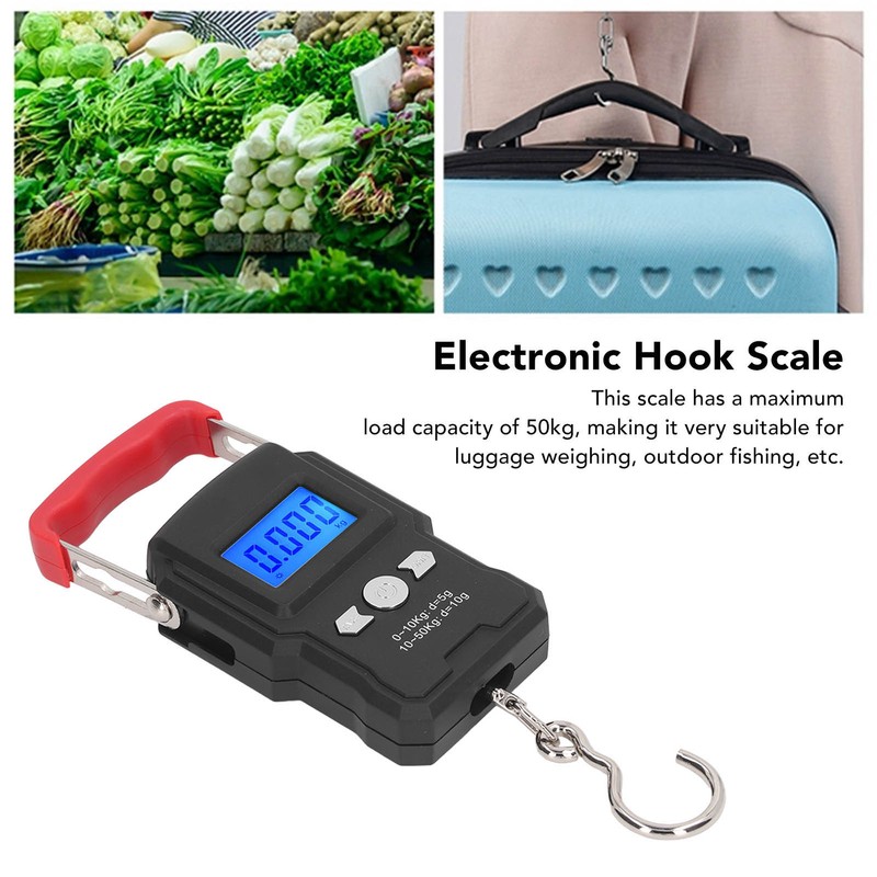 Electronic Hook Scale Portable Digital Weight Scale 50kg Hanging Luggage