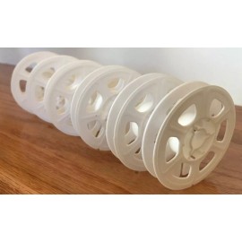 Tayloreel SUPER-8 50 ft. White Plastic Movie Film Reels - BRAND NEW 6-Reel Pack Super 8mm
