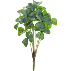 PRETYZOOM 14.5 Inch Faux Plants Indoor St. Patricks Day Greenery Stems Twigs Artificial Plant Decoration Shamrock Plant Greenery Vase Decor Lucky Porch Window Box Shop Office Home Décor