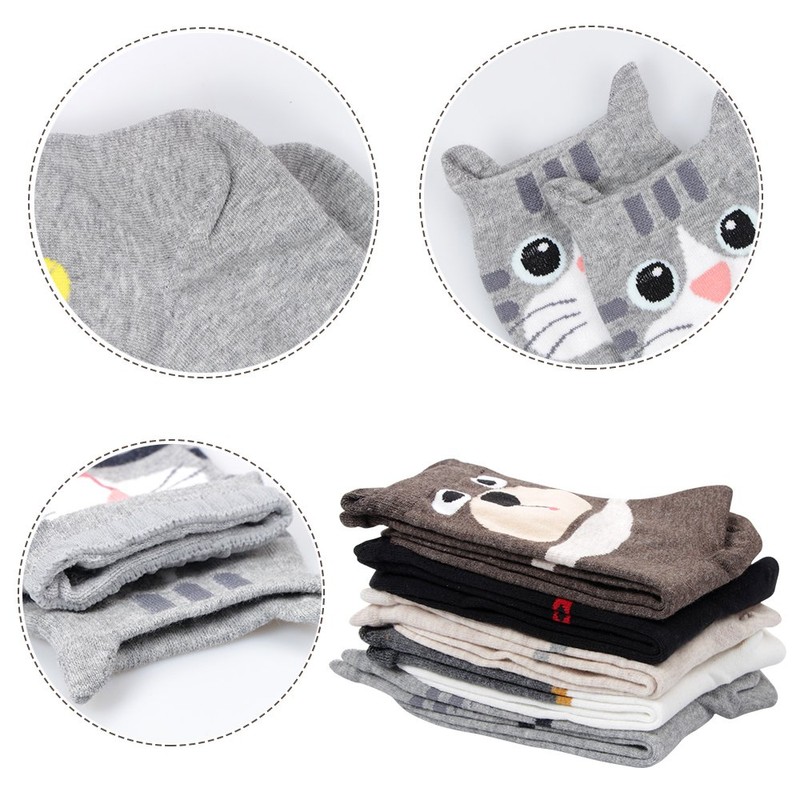 Ambielly Colorful Cute Animal Design Patterned Women's Casual Cotton Socks