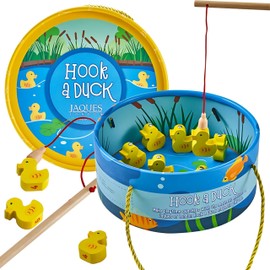 Jaques of London Hook a Duck Magnetic Fishing Game | Educational Toys for 1 Year old Boys and Girls + | Includes Educational Number Cards | Ducks Fishing Game for Kids | Since 1795