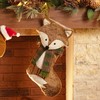 VALERY MADELYN Fox Santa Stocking 21 Inch Christmas Stocking for