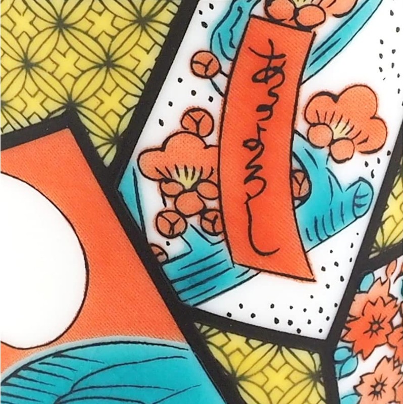 Kutani Ware, Good luck chocolate flower card(KSO-05) Tiny Ceramic Cup