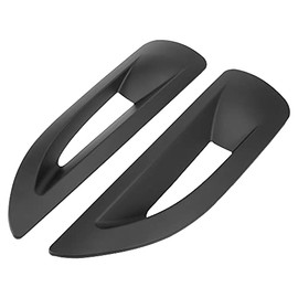 X AUTOHAUX Pair Hood Side Air Vent Cover Bezels Trim Matte Black for Jeep Wrangler JK JKU Unlimited Rubicon 2007-2017