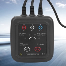 3 Phase Rotation Meter, Phase Meter Indicators, AC 70-1000V Non Phase Sequence Detector Magnetic Base Phase Meter, ETCR1000C