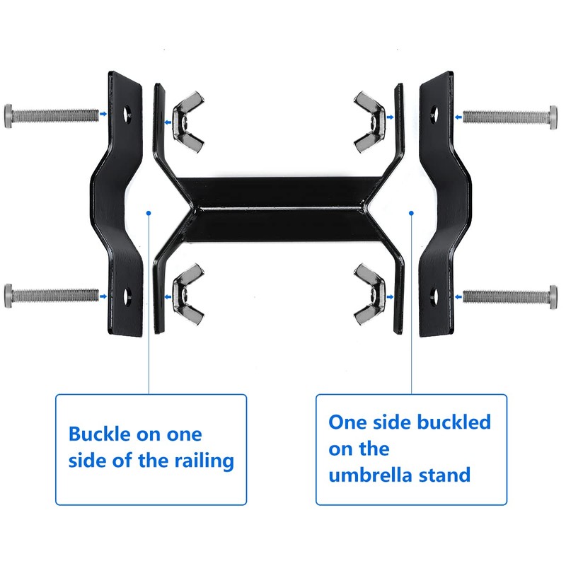 Umbrella Deck Mount, Patio Umbrella Bracket Torch Holder Attaches to