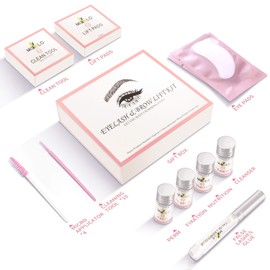 Eyelash Lifting Set, Scdom Lash Lifting Set and Brow Lifting Set Safe Nourishing Eyebrow and Eyelash Tightening, Semi-Permanent Keratin DIY Salon Includes Eye Pads, Lift Pads and Accessories