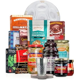 Passover Seder In a Box | The Ultimate Passover Survival Kit | Passover Seder Essential Foods & Religious Articles | Passover Matzo, Seder Plate, Soup, Candles, Fish, Desserts, Treats & Much More! For Friends, College Students & All Your Loved Ones