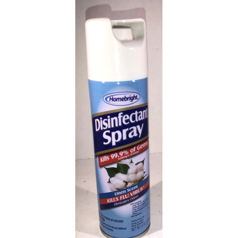 Homebright 2ea 6oz Cans Homebright Spray Linen Scent Kills 99.9%