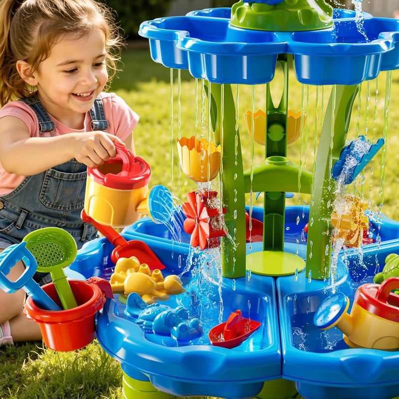 JUKUDAHU Toddler Water Table for Kids Ages 4-8 - Outdoor