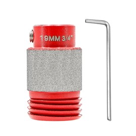 Stained Glass Diamond Grinder Bit - FOCSTOL 1pc 3/4 Inch Glass Grinder Bit Head Tools with M5 Allen Wrench, Brass Core Stained Glass Grinder Bit and Supplies for Stained Glass