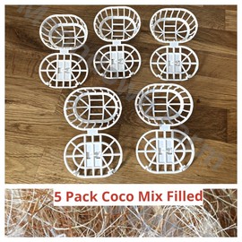 Moondown Farm Bird Nesting Material Holders Pre Filled with Coconut/Jute/Cotton Mix for Canaries, Budgie, Finch