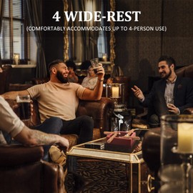 Cigar Ashtray,Large Cigar Ashtrays for Outdoors/Patio/Outside/Indoor,Unbreakable/Non-slip/Burn-resistant Silicone Outdoor Ashtray,Built with Extra Wide Holder (Red)