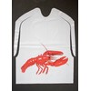 25 Pack Disposable Plastic Lobster Bibs