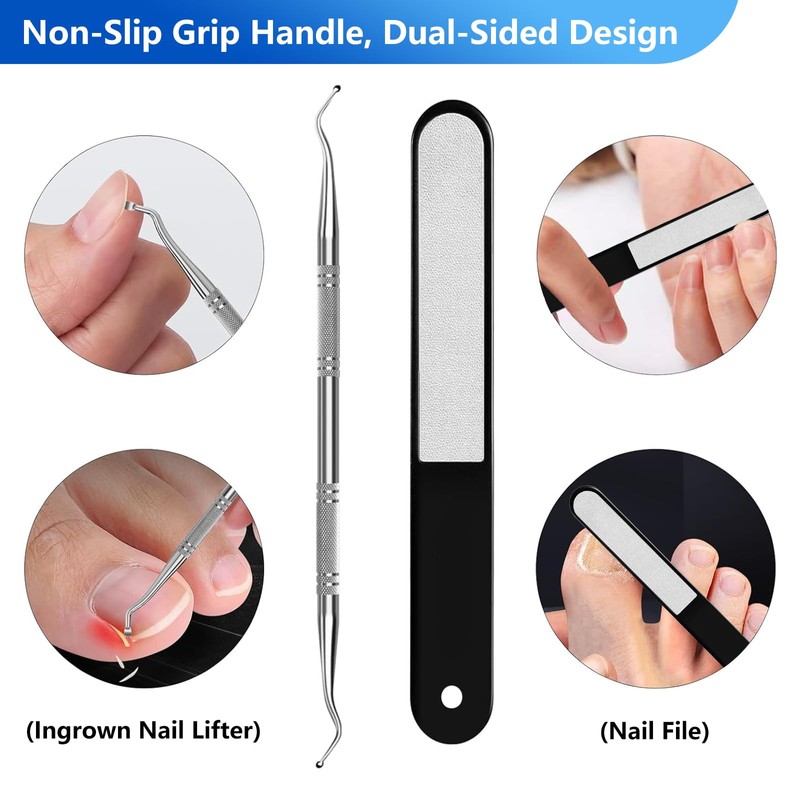 Toenail Clippers for Seniors Thick Nails, Ultra Sharp Sturdy Fingernail