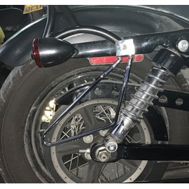 2 x Motorcycle Saddle Bag Mounts, Motorcycle Saddle Bag Holder, Motorcycle Frame and Fittings for XL883/1200 HD1450/1584 (Black)