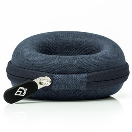 AKIELO Watch Case – Watch Travel Case with Cleaning Cloth and Gift Box – Fits Mens and Womens Wristwatches and Smart Watches up to 54mm (Denim Blue Edition)