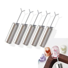 Katze Augenmagnete für Nägel, Herzmagnete für Katze-Augen-Gel poliert, Nägelwerkzeuge für Nagel-Salon oder für das Haus, 5 Stücke mit DIY-Nagerwerkzeuge mit Y-förmigen Führungstangen