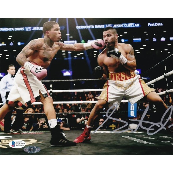 Floyd Mayweather Treasureko Garbonta Davis Autographed 8x10 Poster Beckett Company Sign Meeting Site Visual Limited Issue Certificate Gerbonty Davis 3rd Class Conquer Champion Seed Stars