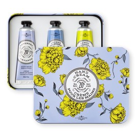 La Chatelaine French Hand Cream Trio Tin, Holiday Gift Set, Hand Lotion for Women, Made in France with 20% Organic Shea Butter (Lavender, Lychee Bilberry & Lemon Verbena or Citrus Fizz) 3 x 1 fl oz
