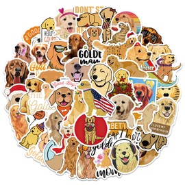 50Pcs Golden Retriever Stickers, Cute Dog Vinyl Stickers Decals for Kids Teens Adults, Waterproof Dog Stickers for Scrapbook Laptop Water Bottle Skateboard