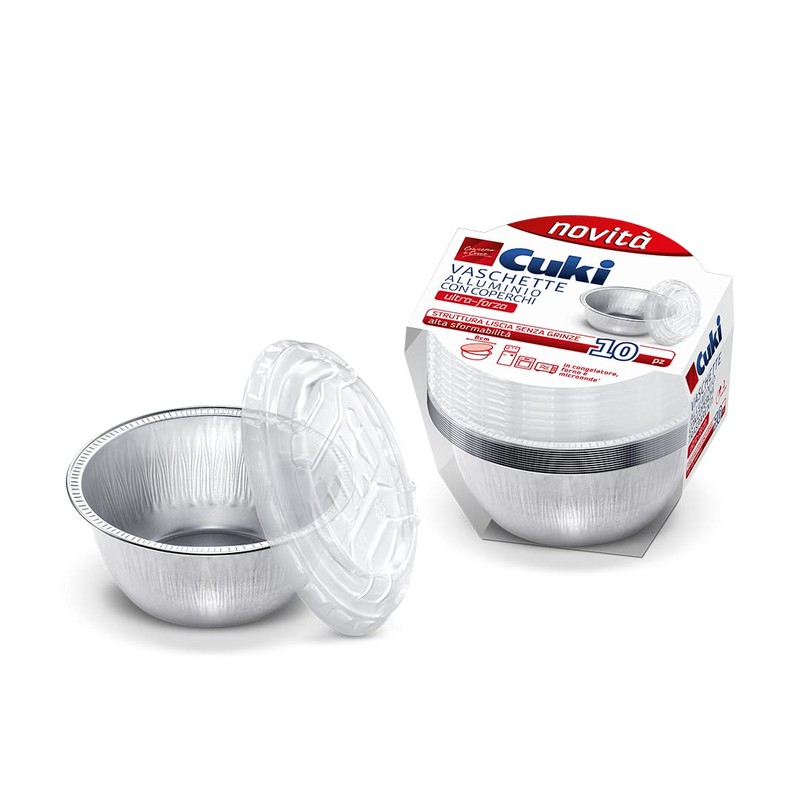 Cuki 6 Packs of 10 Aluminium Bowls with Super Strong