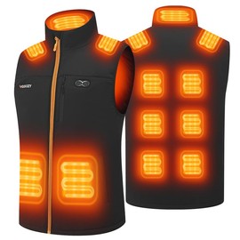 Heated Vest For Men Women, Mens Double Switch Heated Vest With Shoulder Heating-11 Heating Zone(Not Include Battery) - Size: M