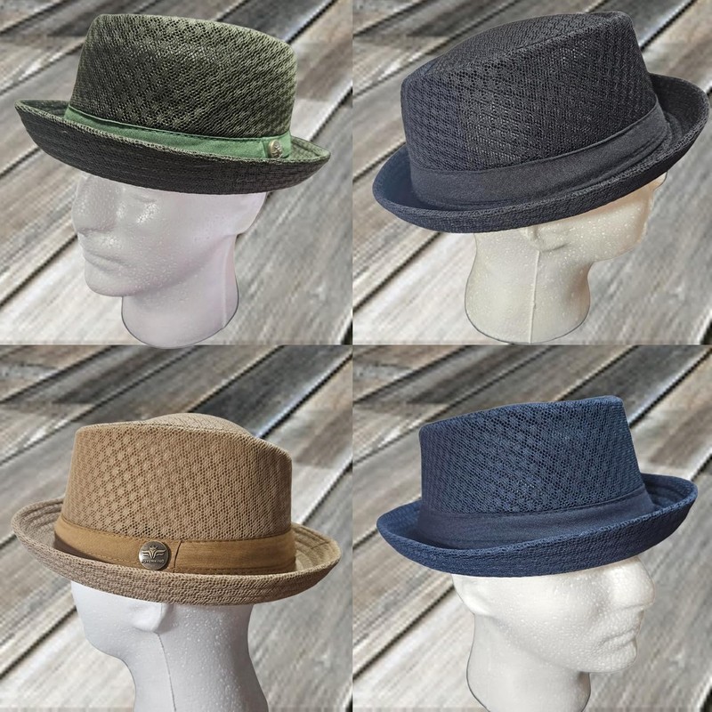 Frog Flag Pork Pie Hat, Concho, All Seasons, Breathable, Thermal,